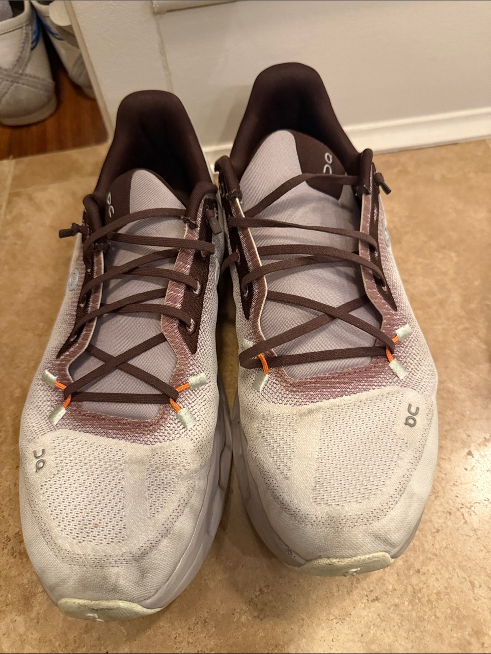 On Running women’s Cloud Running Shoes in Light Gray and purple